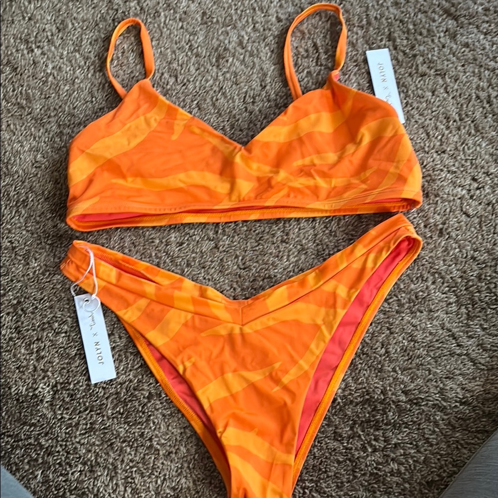 Vibrant Orange Bikini Set
